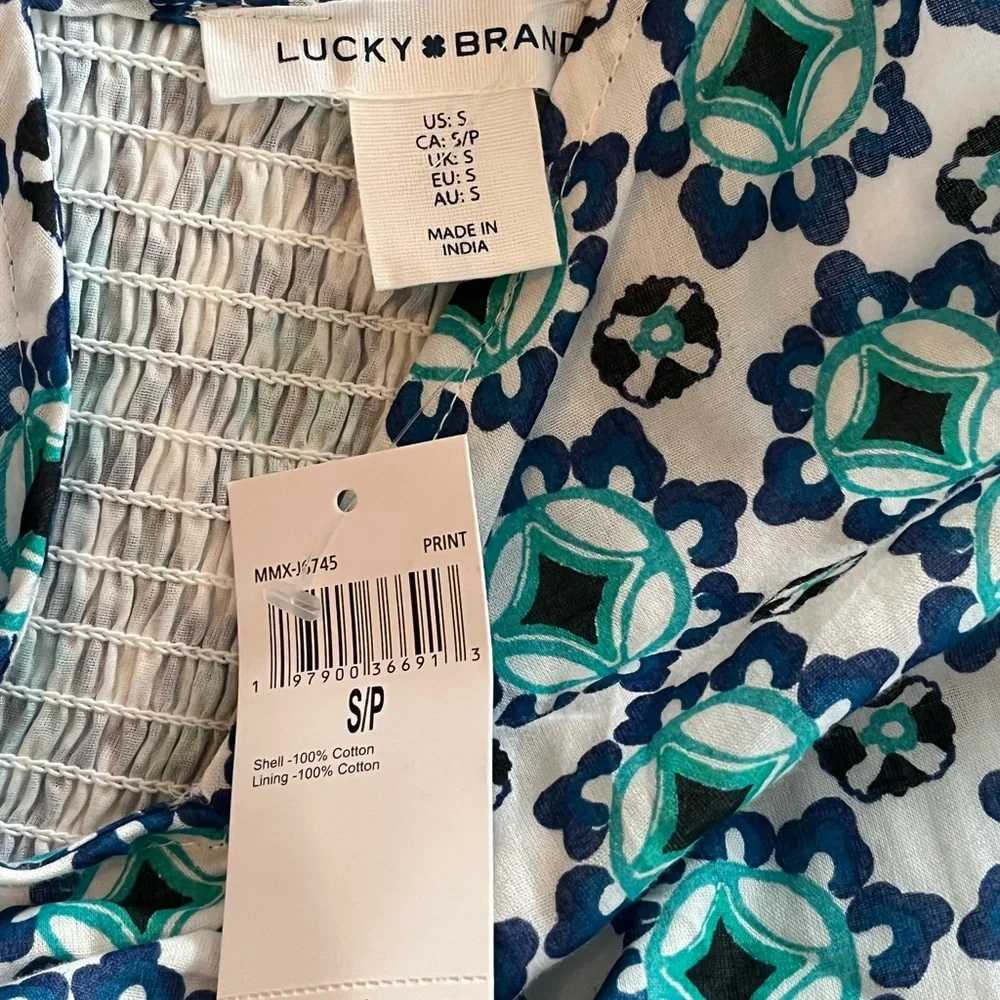 Lucky Brand Floral Maxi Dress with Ruffle Straps Women’s Size Small - Picture 14 of 16